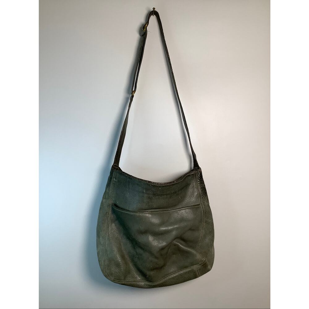 COACH Green Sonoma Leather Hobo Bag Shoulder Crossbody Purse Vintage 90s P8-5 - Picture 5 of 10